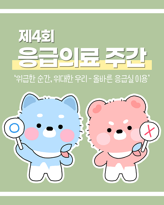 제4회 응급의료 주간 1번째 이미지-제4회 응급의료주간 위급한순간,위대한우리-올바른응급실이용